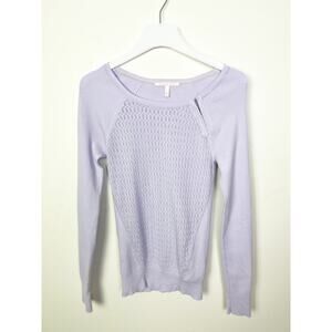Victoria’s Secret Lavender Knit Sweater w/ Left Shoulder Hook & Eye Closure Sz M